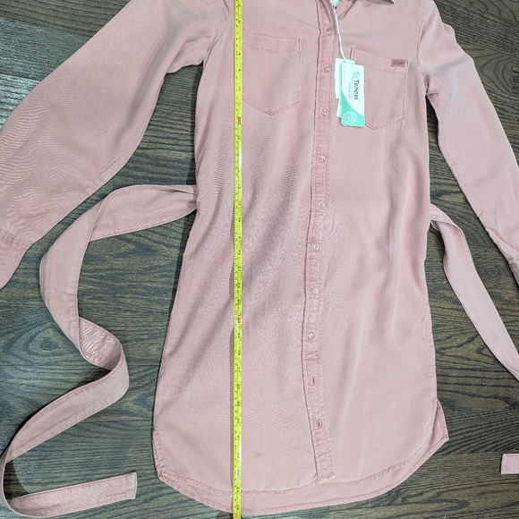 Guess Pink Button-Up Shirt Dress - Picture 8 of 9